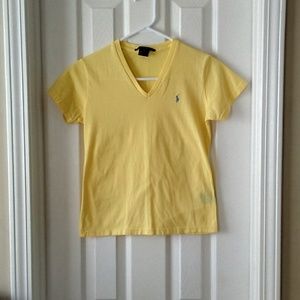 Ralph Lauren Sport Yellow V-Neck T-Shirt S
